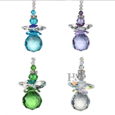 Set 4 Rainbow Crystal Balls Drops Wedding Angel Decor Pendant Suncatcher 20mm 755082648670  152974236233